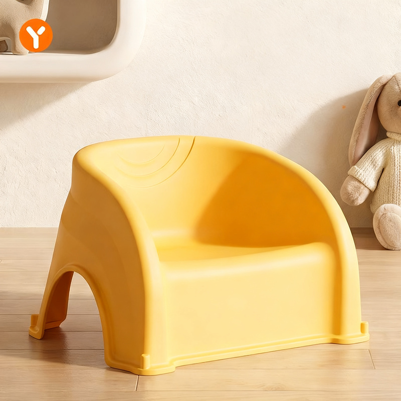 Plastic children's chair with backrest, stackable