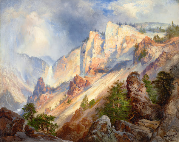 A Passing Shower in the Yellowstone Cañon 1903