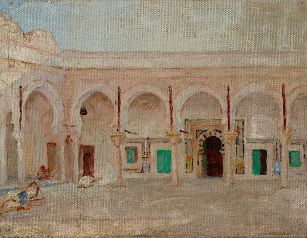 Kairouan Courtyard in the Mosque of the Sword 1911