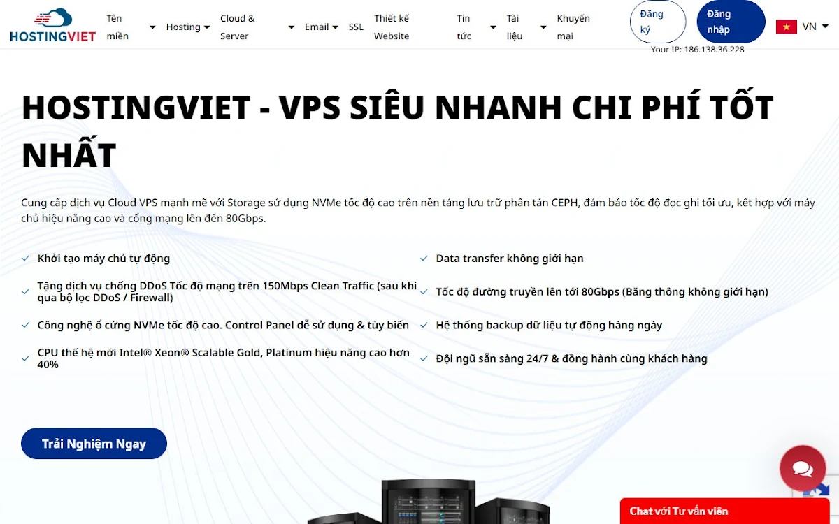 Captura de KÃ­ch ho-t th- Hosting & Cloud VPS Free