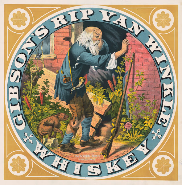 My dog Schnider Gibsons Rip Van Winkle whiskey 1882