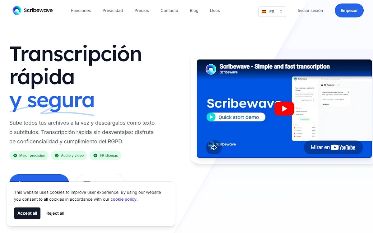 Captura de Scribewave