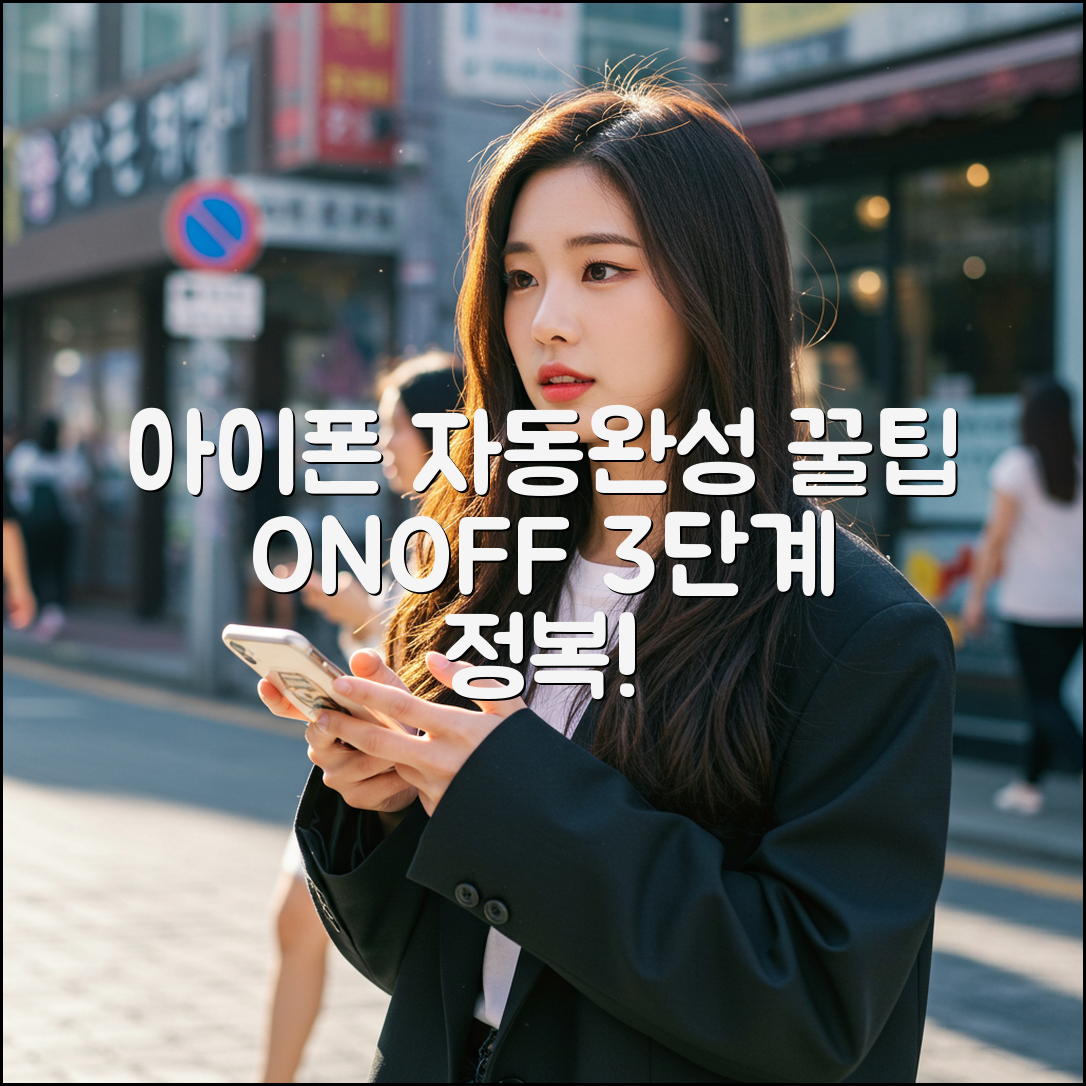 아이폰 자동완성 켜기/끄기: 3단계 완벽 가이드