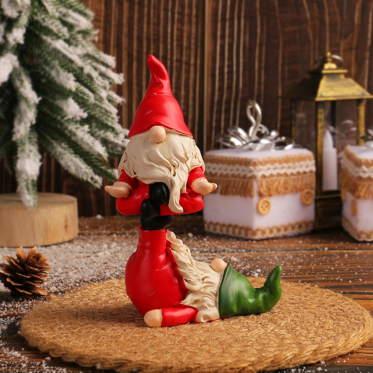 Decorative Yoga Elf Figurine for the Desk
