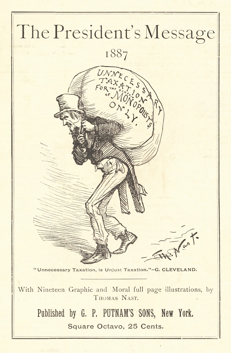 The presidents message 1887 Unnecessary taxation for the benefit of monopolists