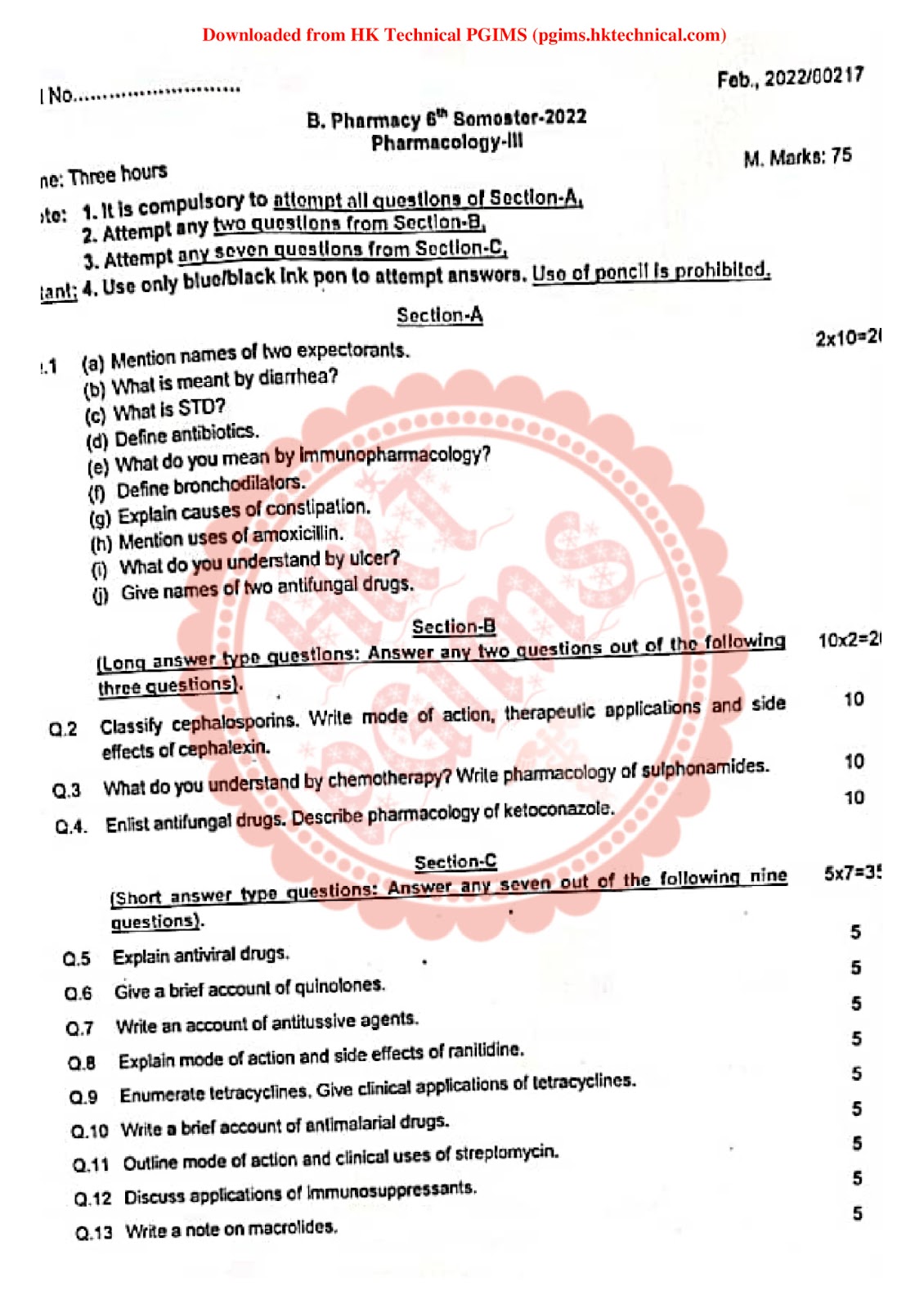 BP602T Pharmacology III BPharmacy 6th Semester