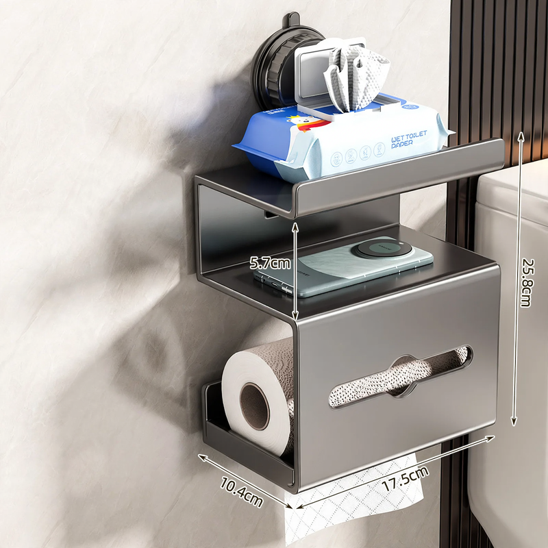 Wall-mounted paper towel dispenser, widened, silver
