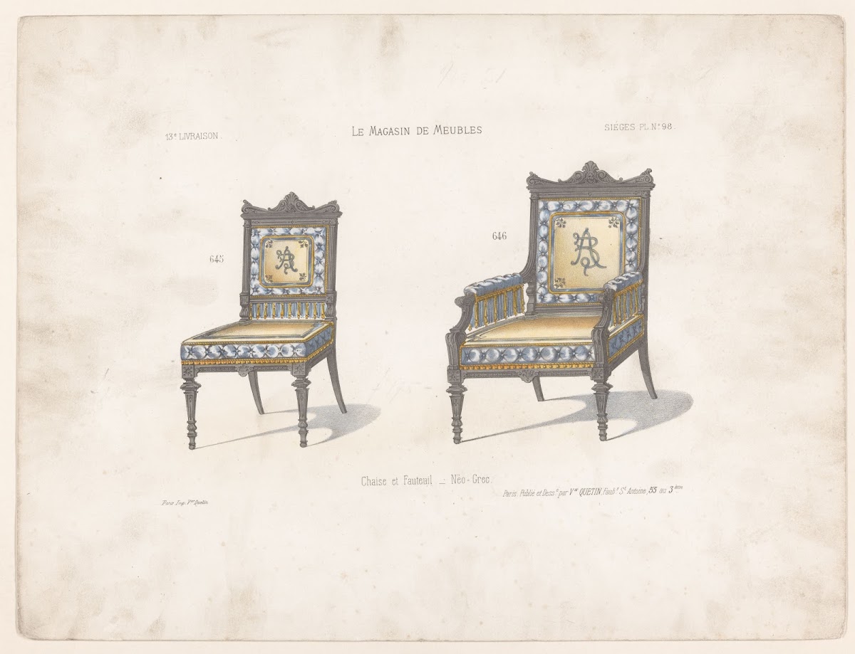 Chaise et Fauteuil Neo Grec 1832   1904