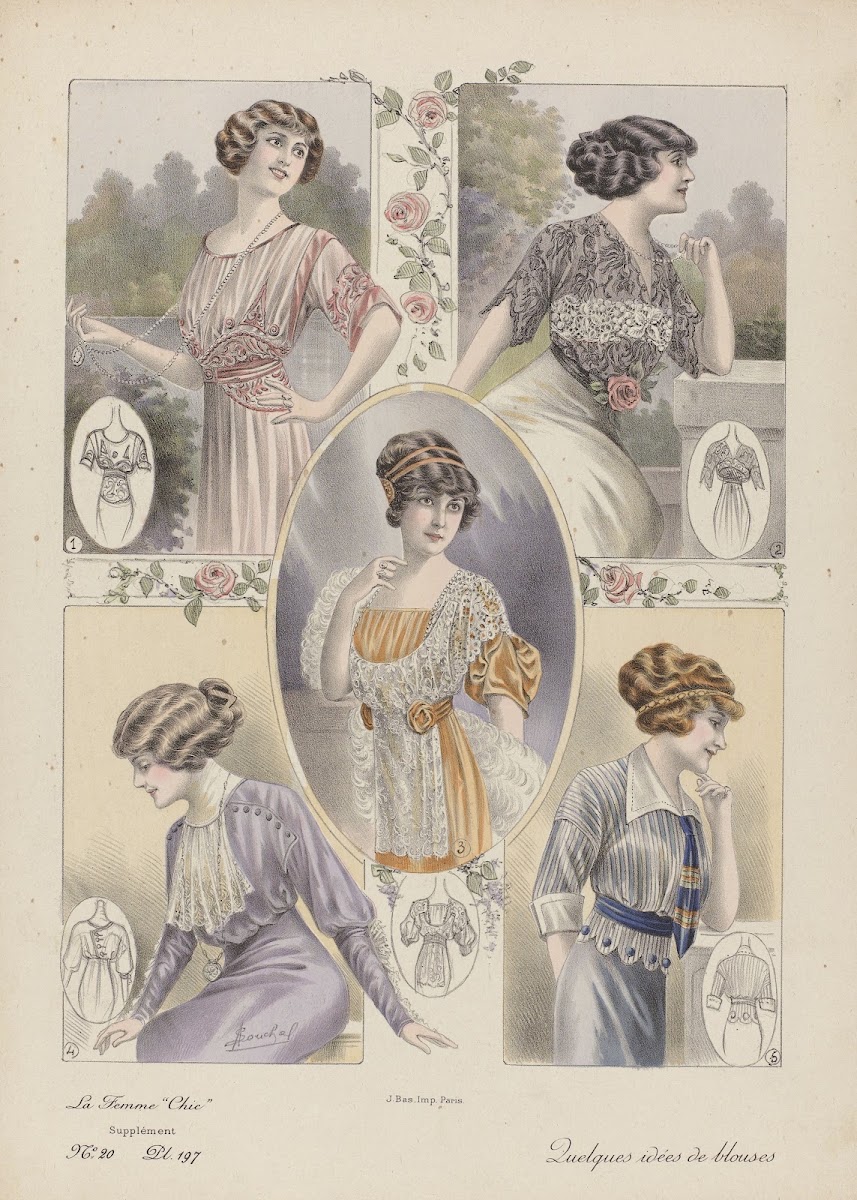 La Femme chic  Quelques idées de blouses 1911