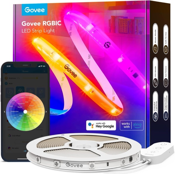 Govee Aro de Luz LED RGBIC Inteligente con Control por App
