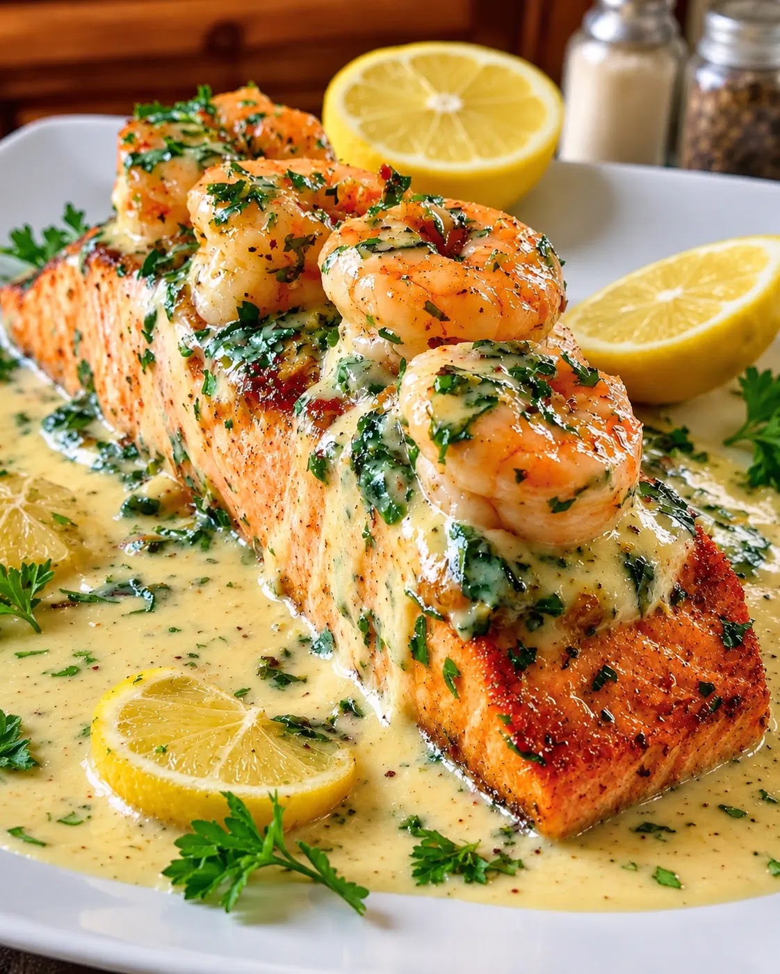 Pan-Seared Garlic Butter Salmon with Lemon & Herbs