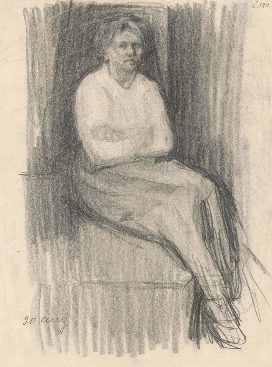 Study of a Seated Woman with Crossed Arms 1911
