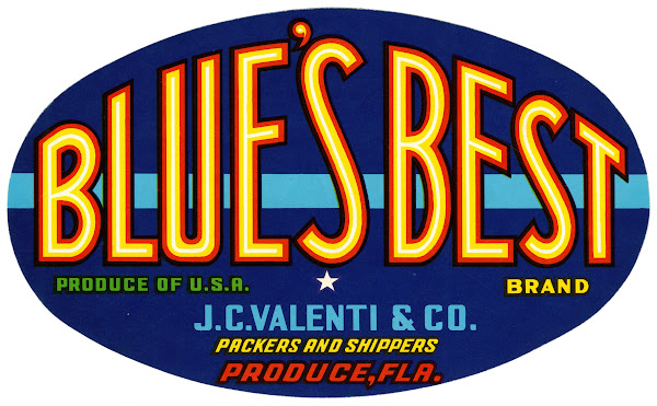 Blues Best Brand Produce Label 1930 1950