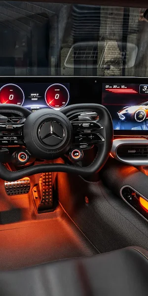 Mercedes, Amg, Interior, Vehicle 5K Wallpaper Background