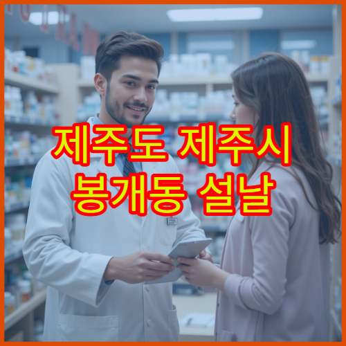 제주도 제주시 봉개동 설날 연휴 동안 문 여는 약국 영업 안내