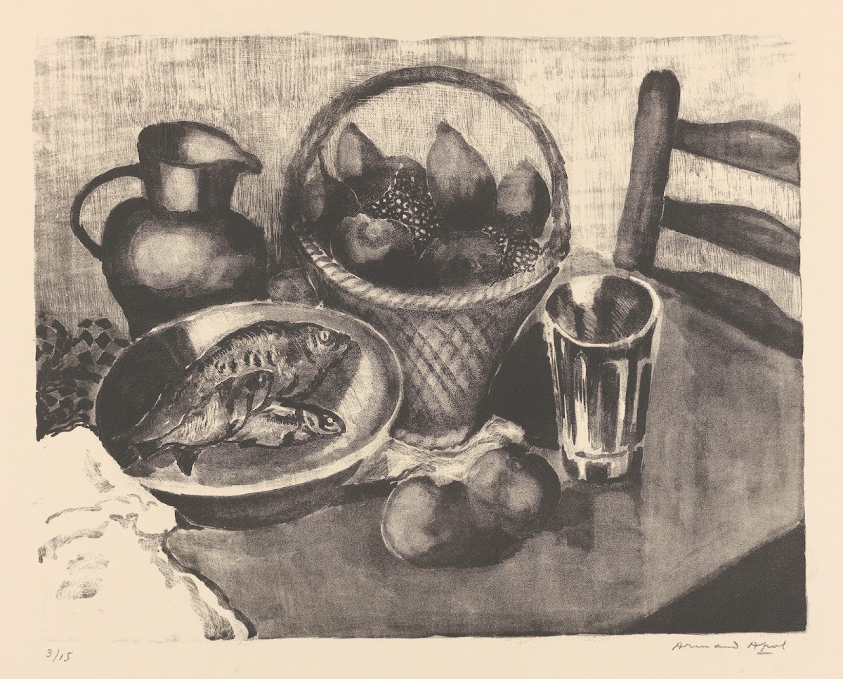 Nature morte avec fruits et poissons 20th Century