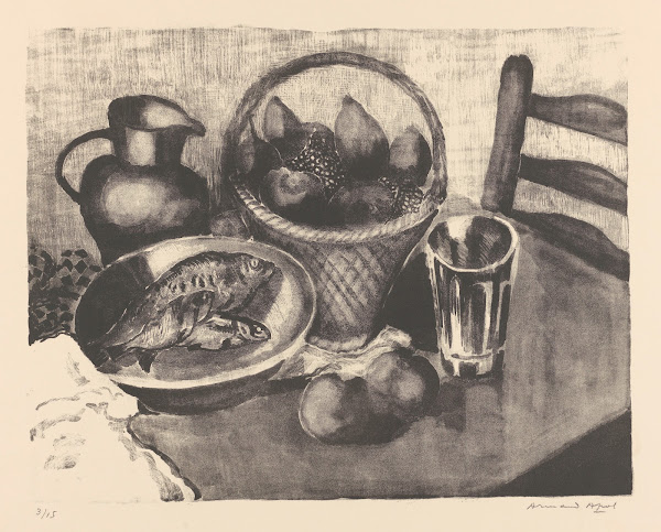 Nature morte avec fruits et poissons 20th Century
