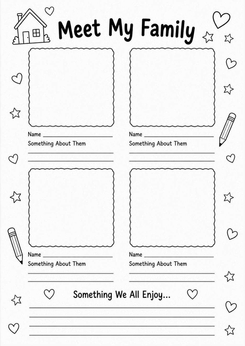 Meet My Family Worksheet