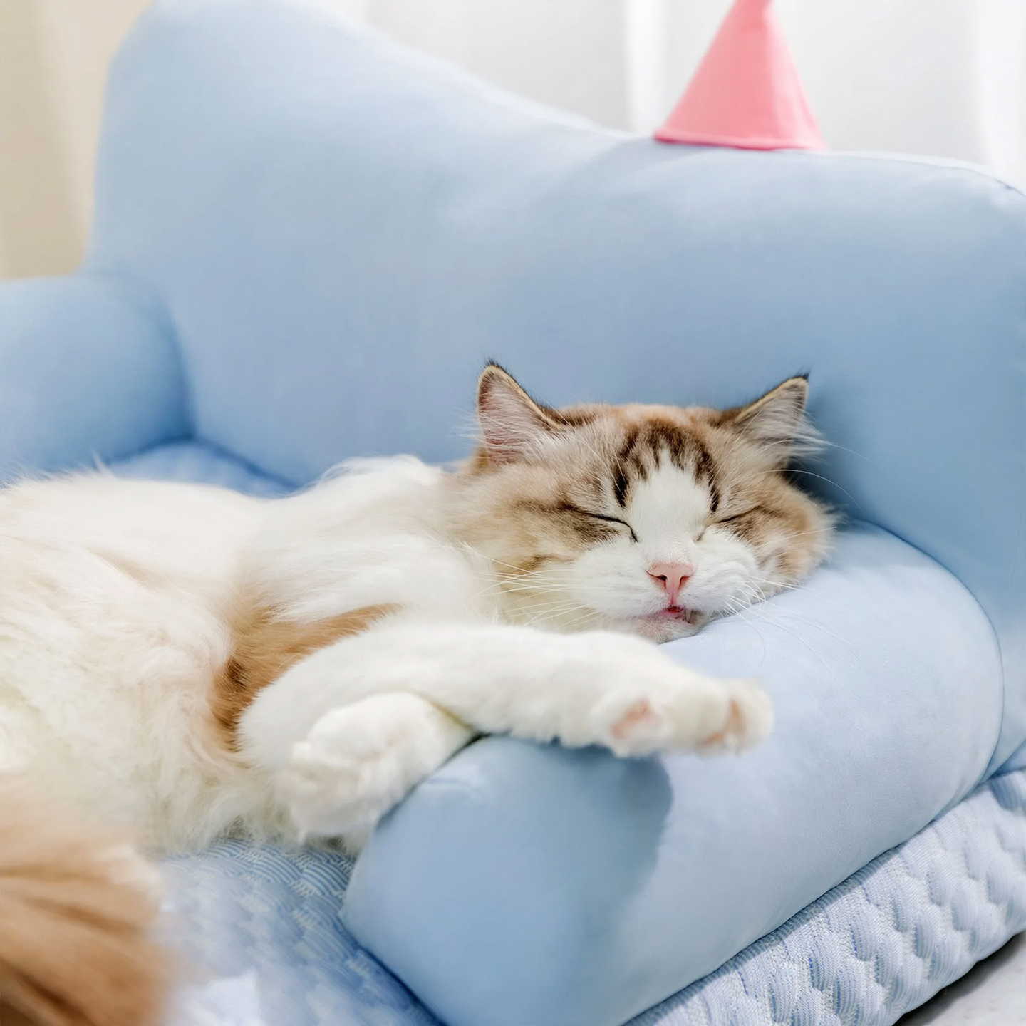 Cooling Pet Bed with Backrest