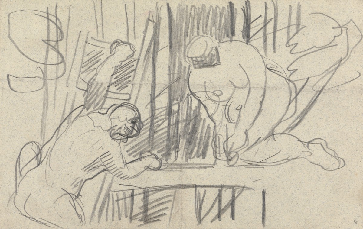 Cave of the Golden Calf Study of a Tree House with Primitive People 1912