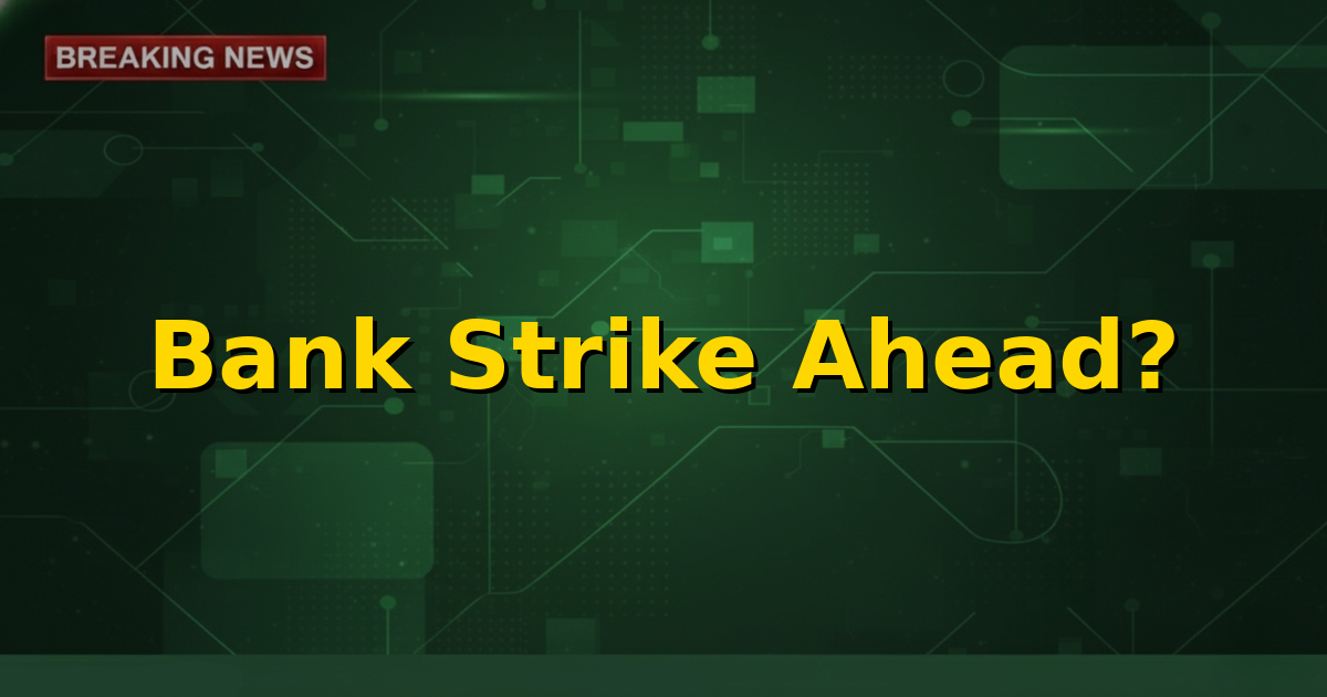 Illustration of a bank branch with a 'closed' sign due to strike, symbolizing potential disruption for customers during the Union Bank of India strike intimation period.