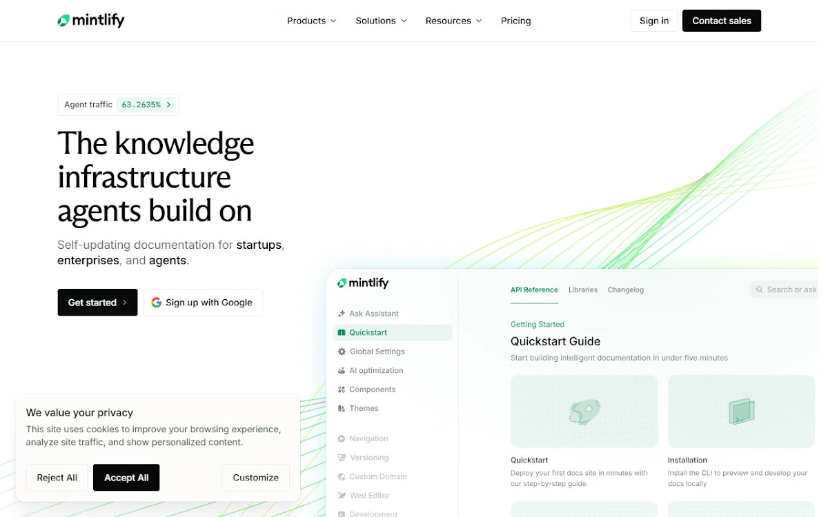 Captura de Mintlify
