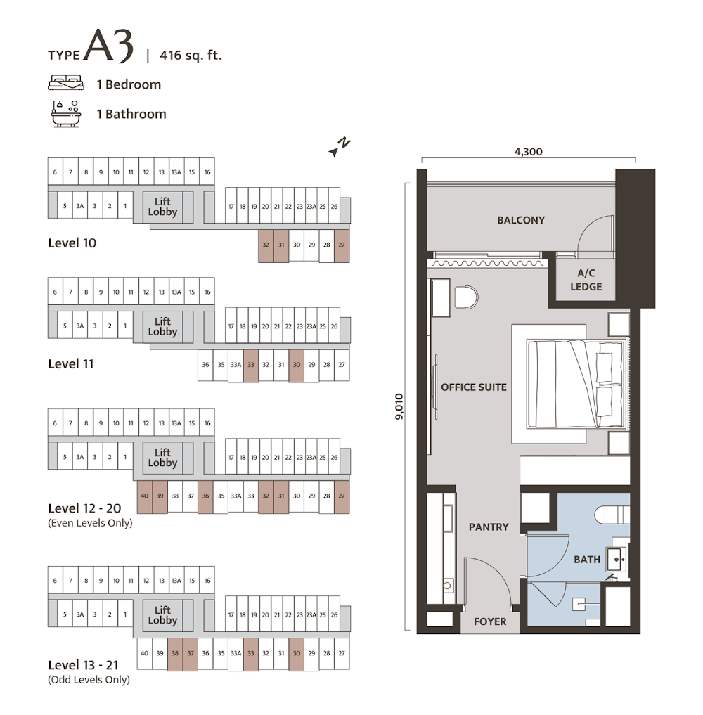 DAWN KL City Centre 户型图