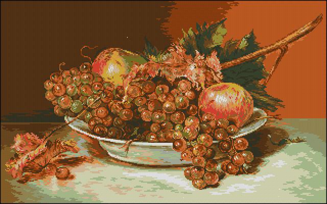 CMP 200087 Still Life With Grapes And Apples
