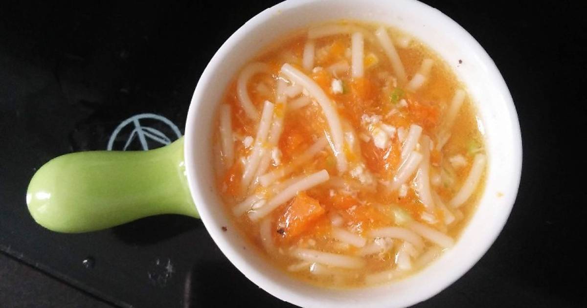 Mì Ý sốt cà rốt thịt gà cho bé