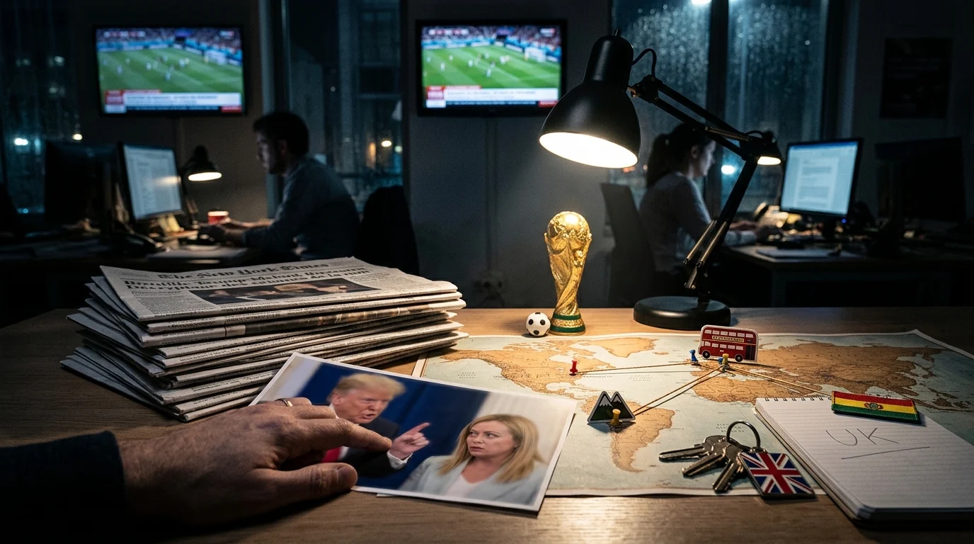 Brouille Trump-Meloni G7 Evian demission Keir Starmer etat exception Bolivie Coupe du monde 2026