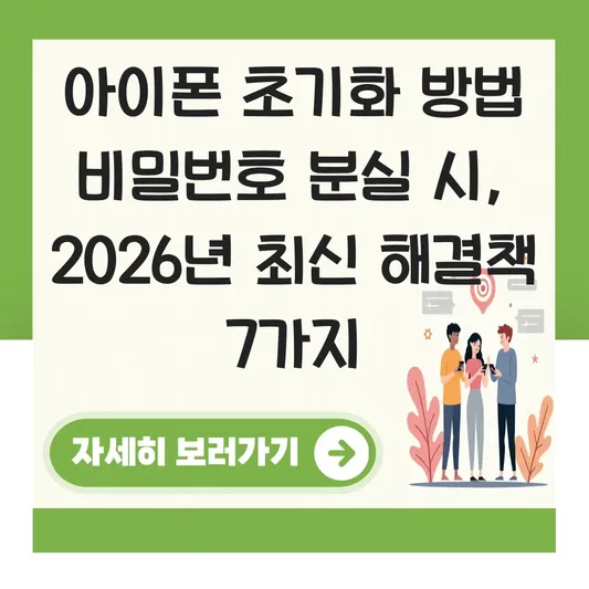 아이폰 초기화 방법 비밀번호 분실 시
