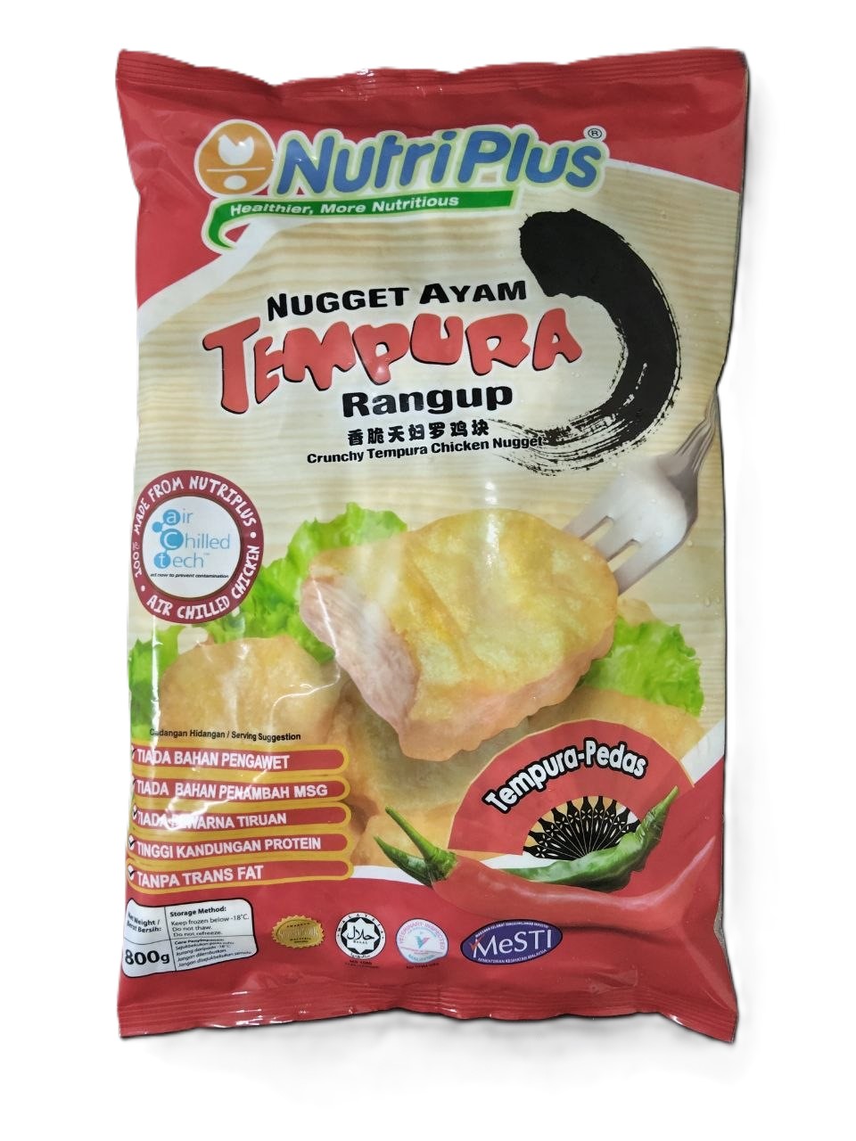 Nutriplus Chicken Nugget Tempura Crunchy Spicy 800G