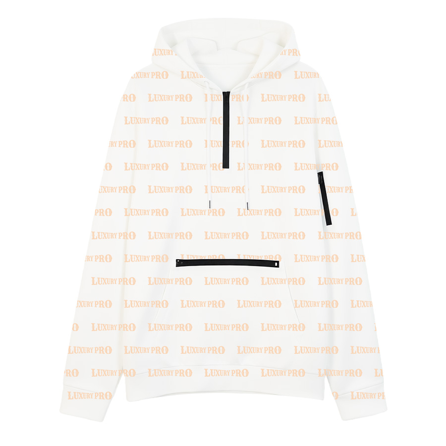 AOP Cross-Pocket Half-Zip Hoodie