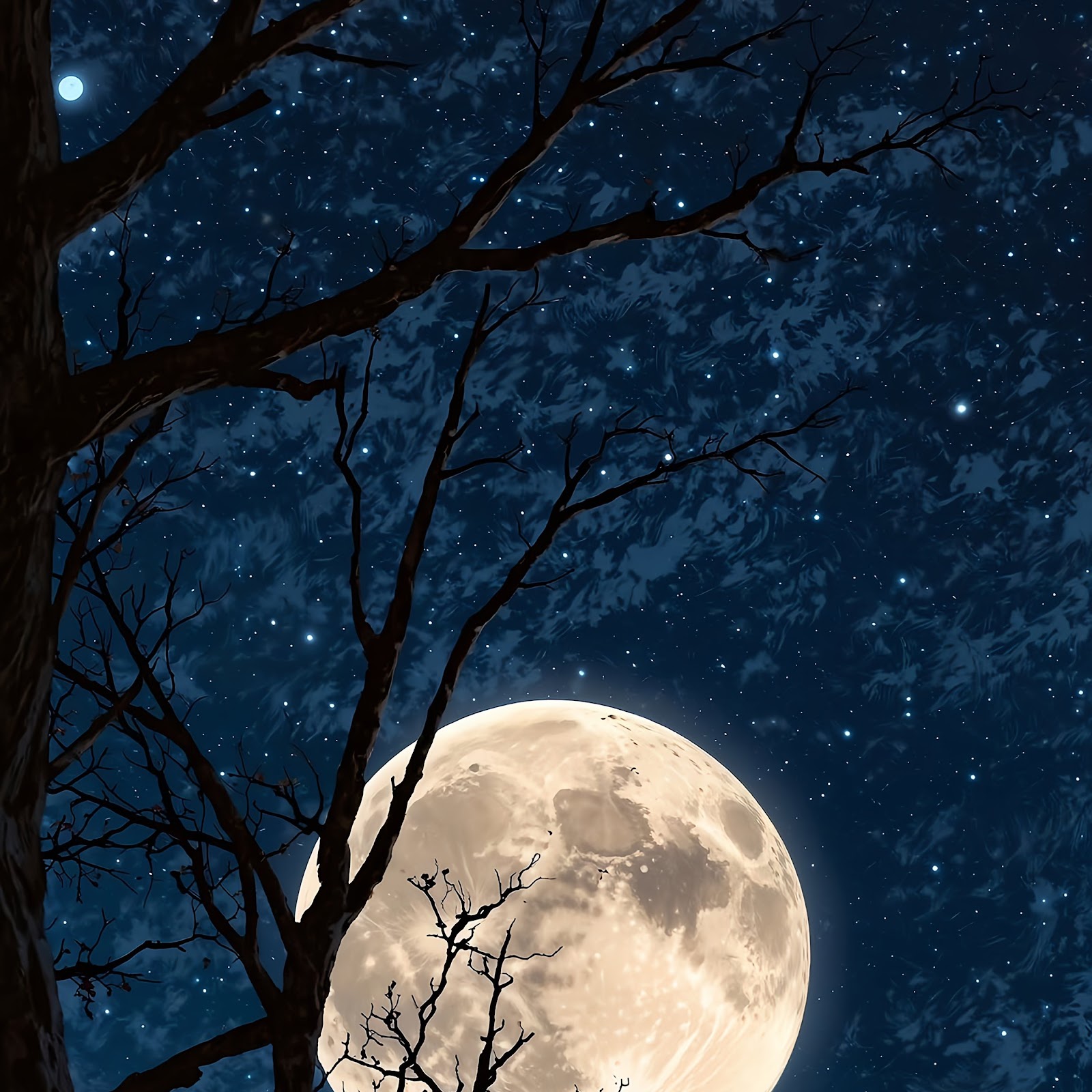 Download Moonlight, Nightscape, Stars, Silhouette 4K iPhone