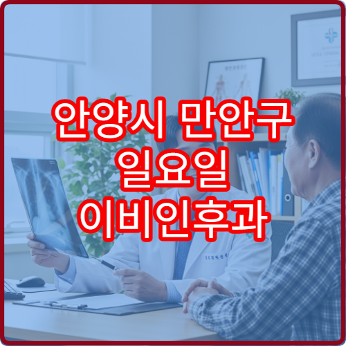 안양시 만안구 일요일 이비인후과 진료 병원 인후통·코막힘 상담 가능