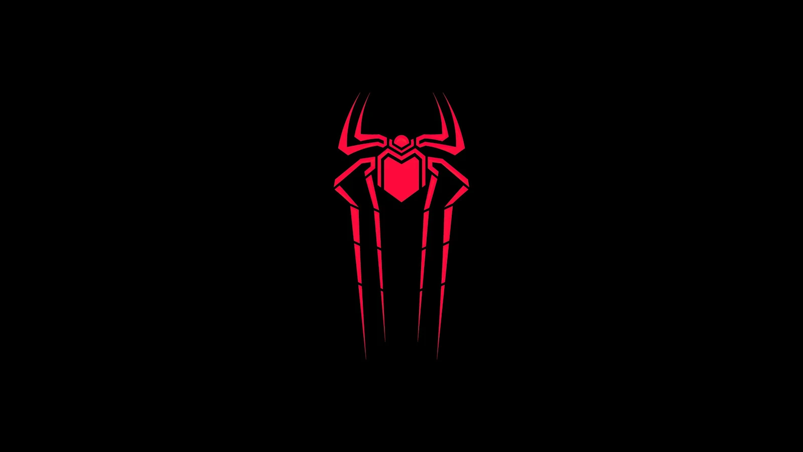 Spiderman Symbol Black 4K Desktop Wallpaper