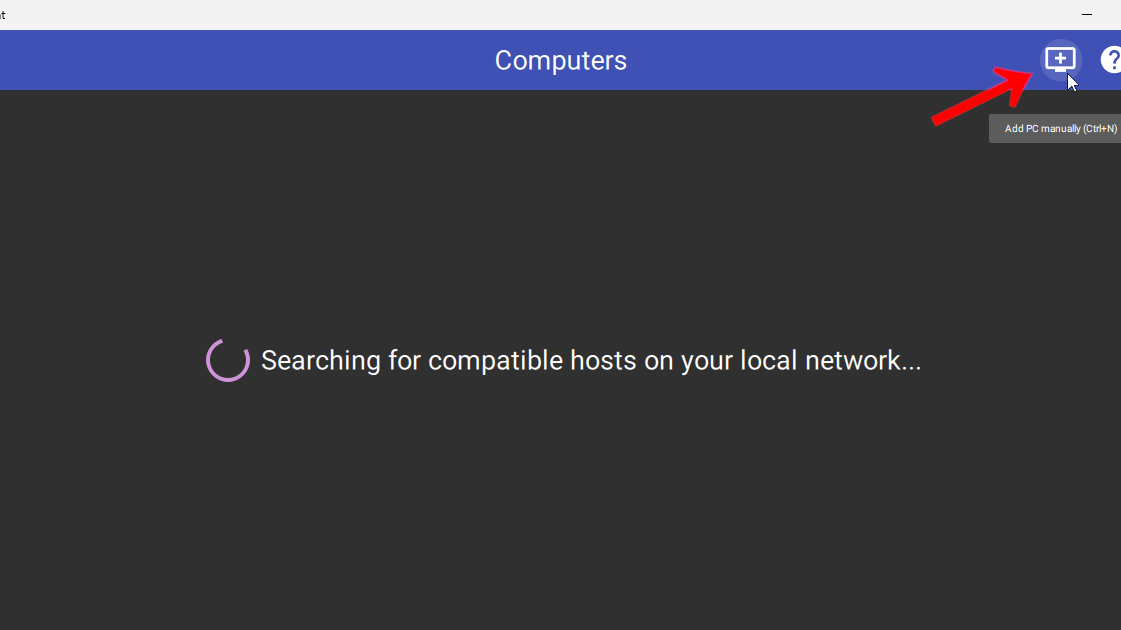 Add PC button location