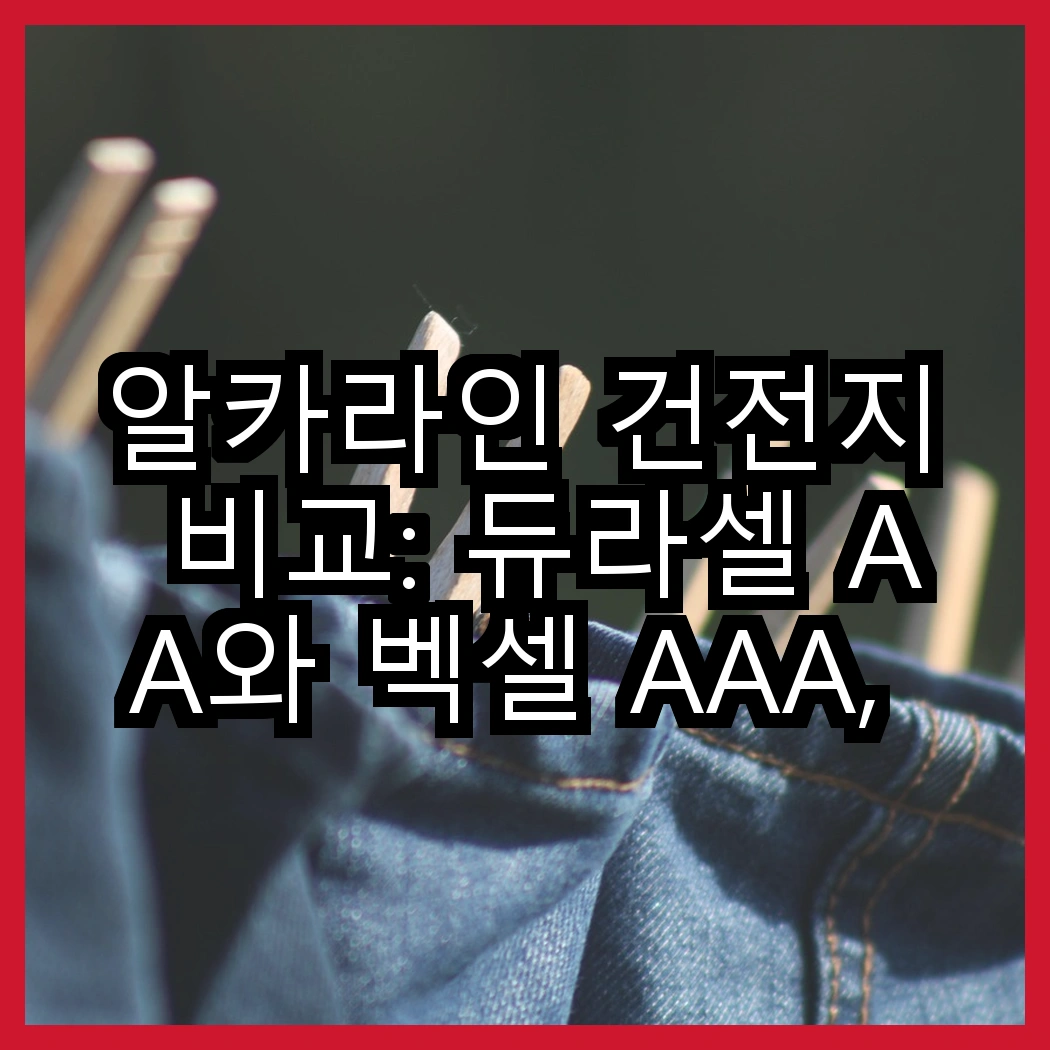 알카라인 건전지 비교: 듀라셀 AA와 벡셀 AAA, 어떤 선택이 더 나을까? 썸네일