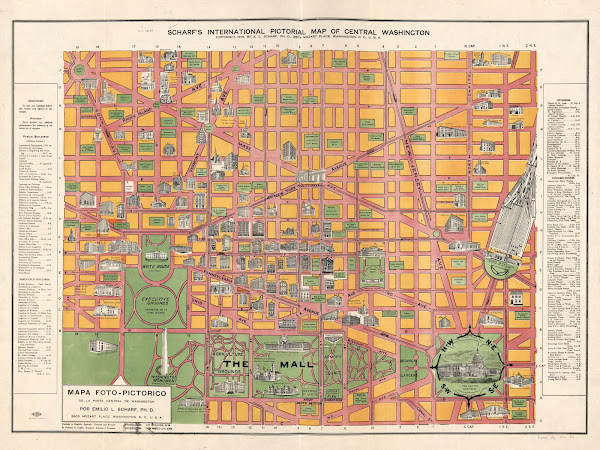 Scharfs International Pictorial Map Of Central Washington 1919