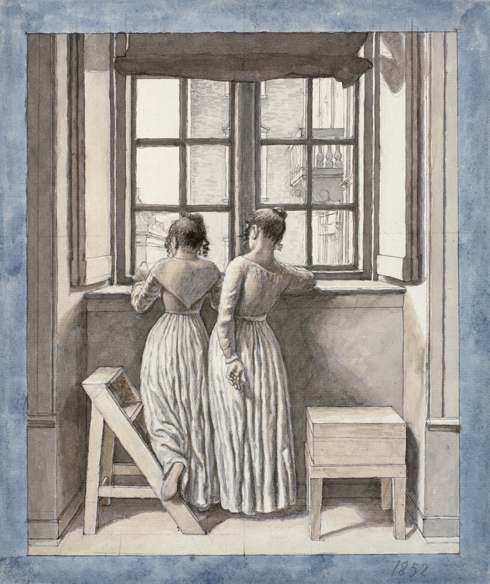 At a Window in the Artists Studio 1852