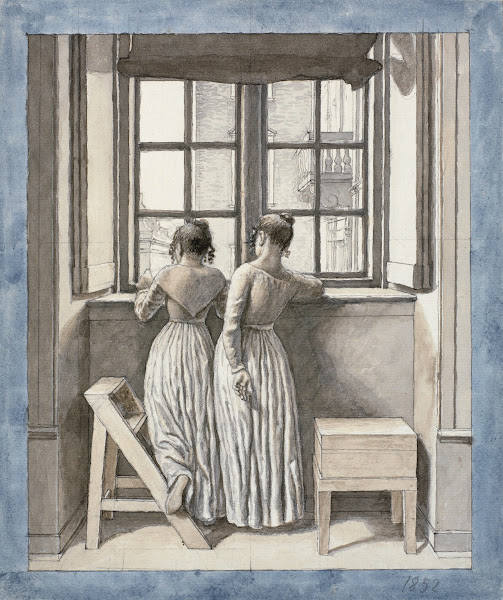 At a Window in the Artists Studio 1852