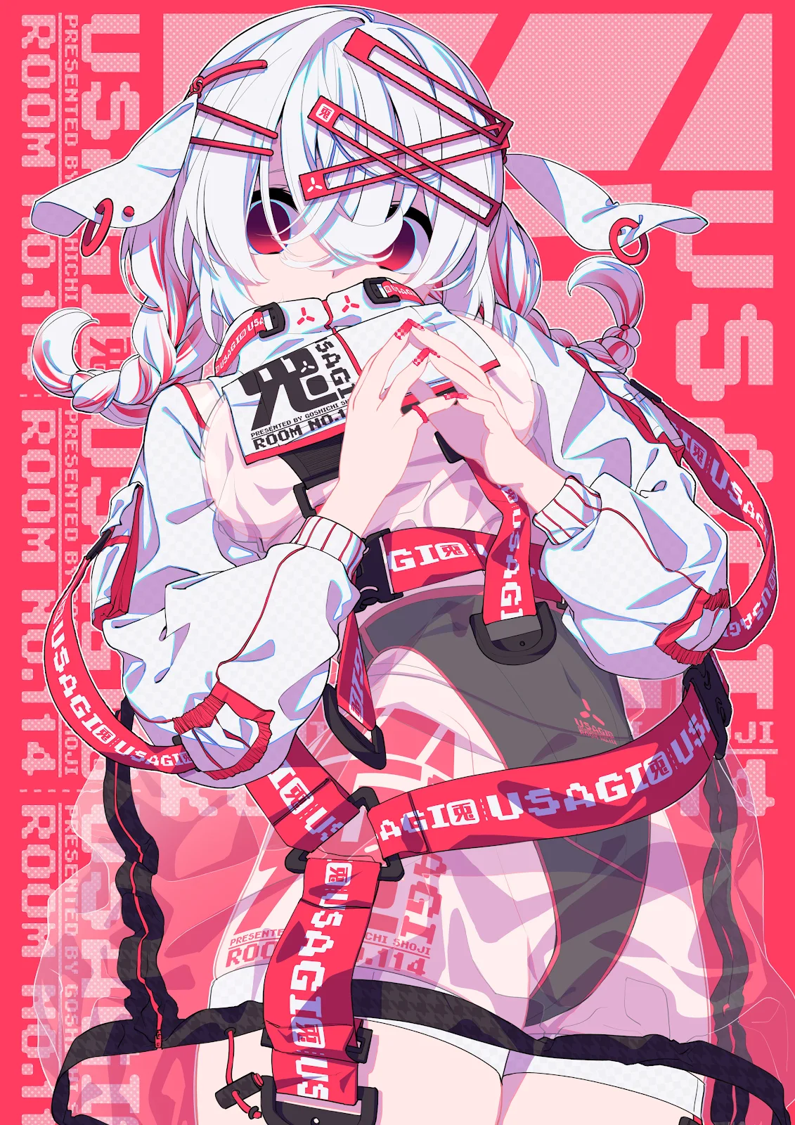 Girl Red Eyes Digital Art 4K [2894x4093] 4K,Desktop, iPhone HD Wallpaper Background