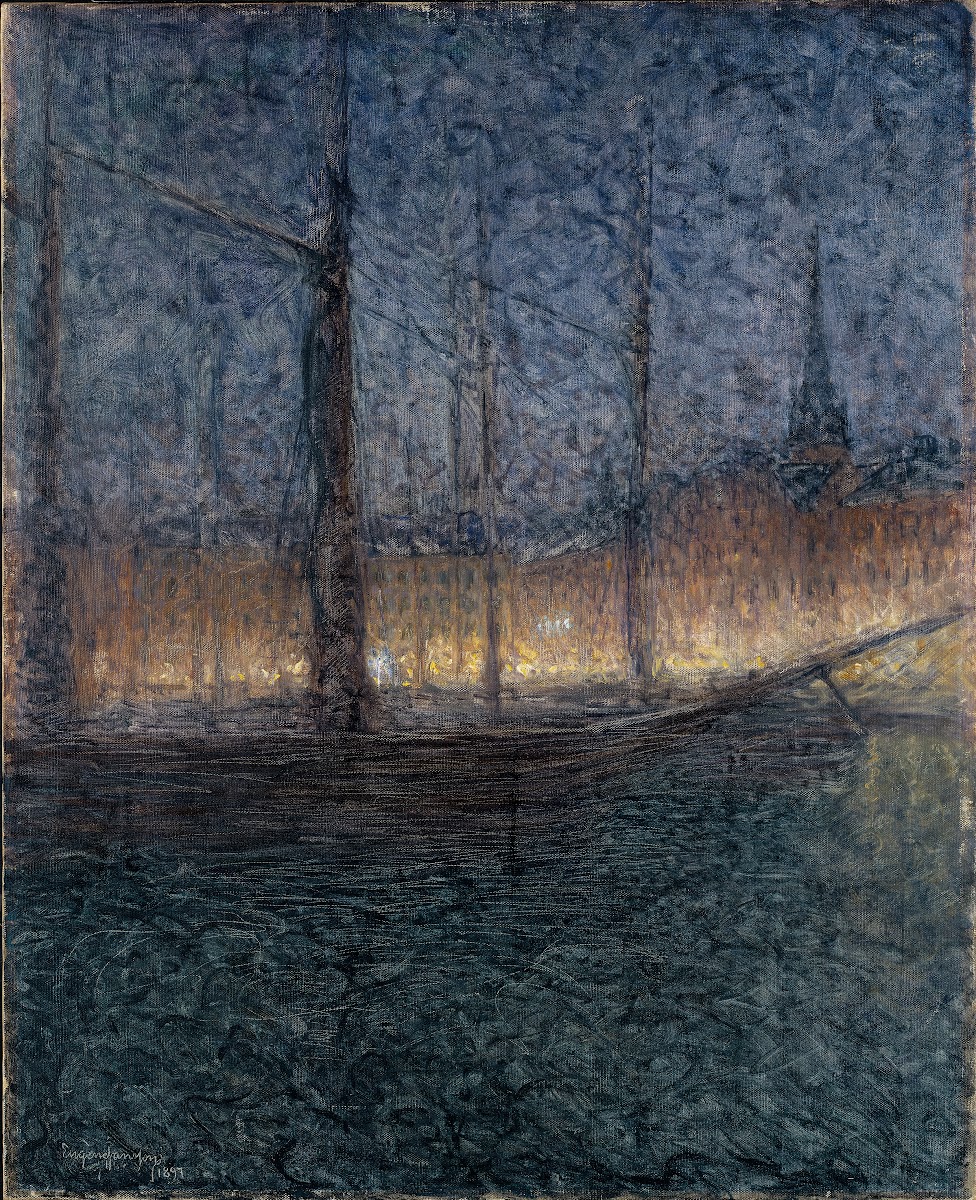 Evening in Kornhamnstorg Stockholm 1897