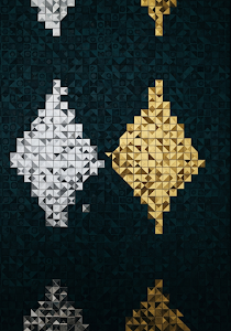 Metallic Geometric Maze Pattern