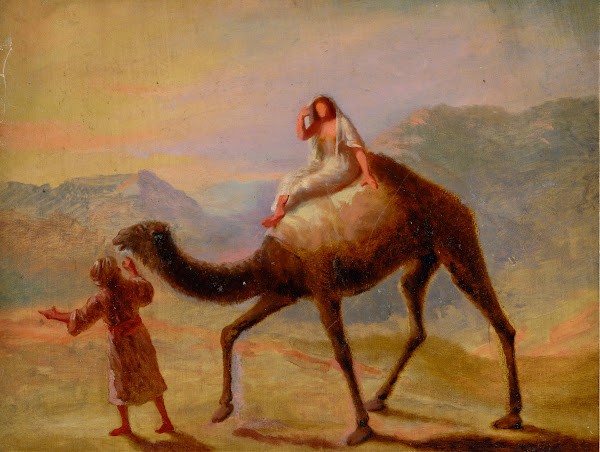 Man with Woman on Camel
