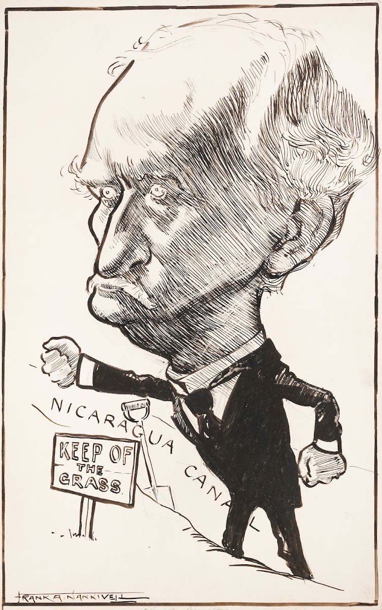 A determined man marches along the Nicaragua Canal 1901