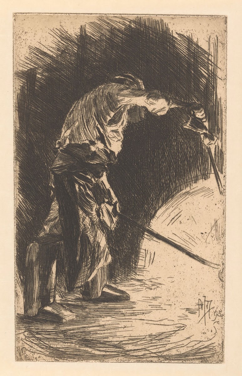 Smid bij een vuur 1895