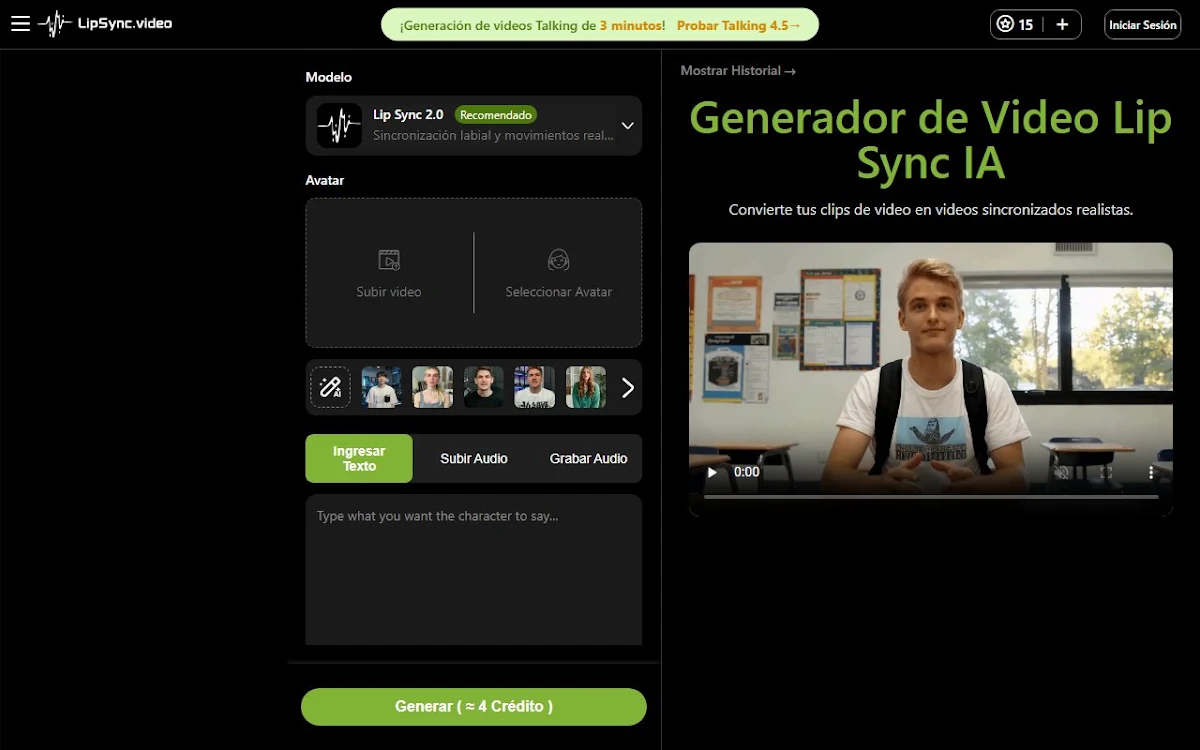 Captura de LipSync.video