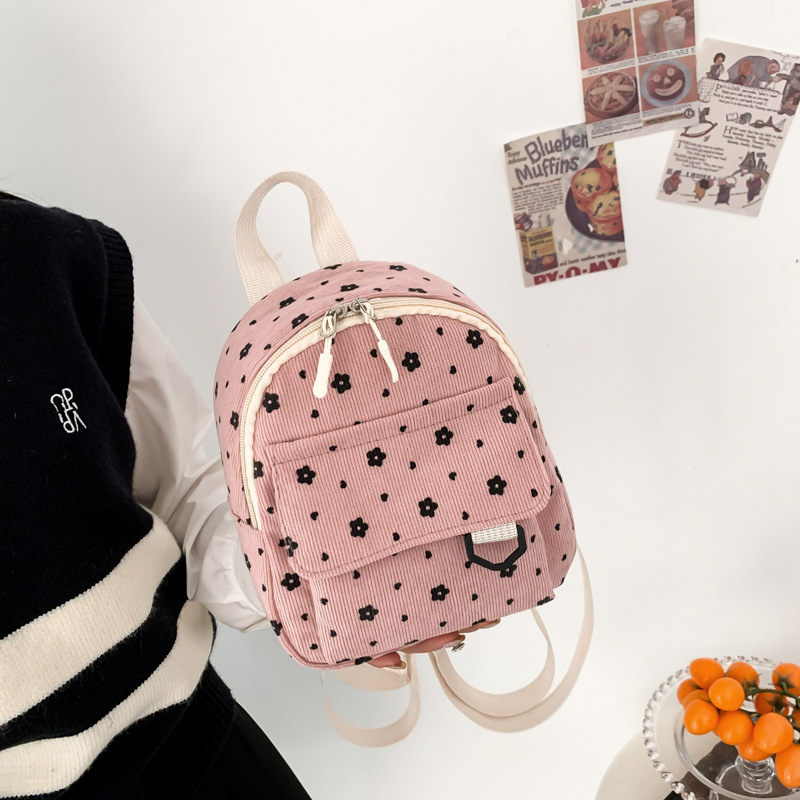Small cotton backpack, abrasion resistant