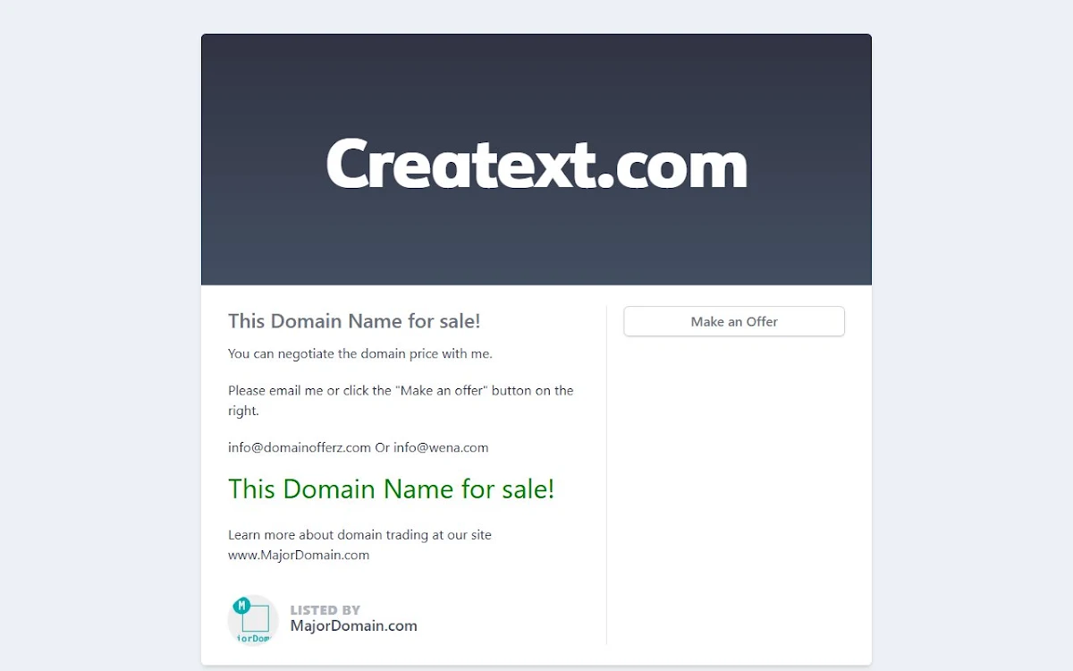 Captura de Creatext